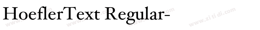 HoeflerText Regular字体转换